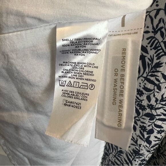 Loft Floral Print Pintucked Side Tie Dress - Picture 7 of 7